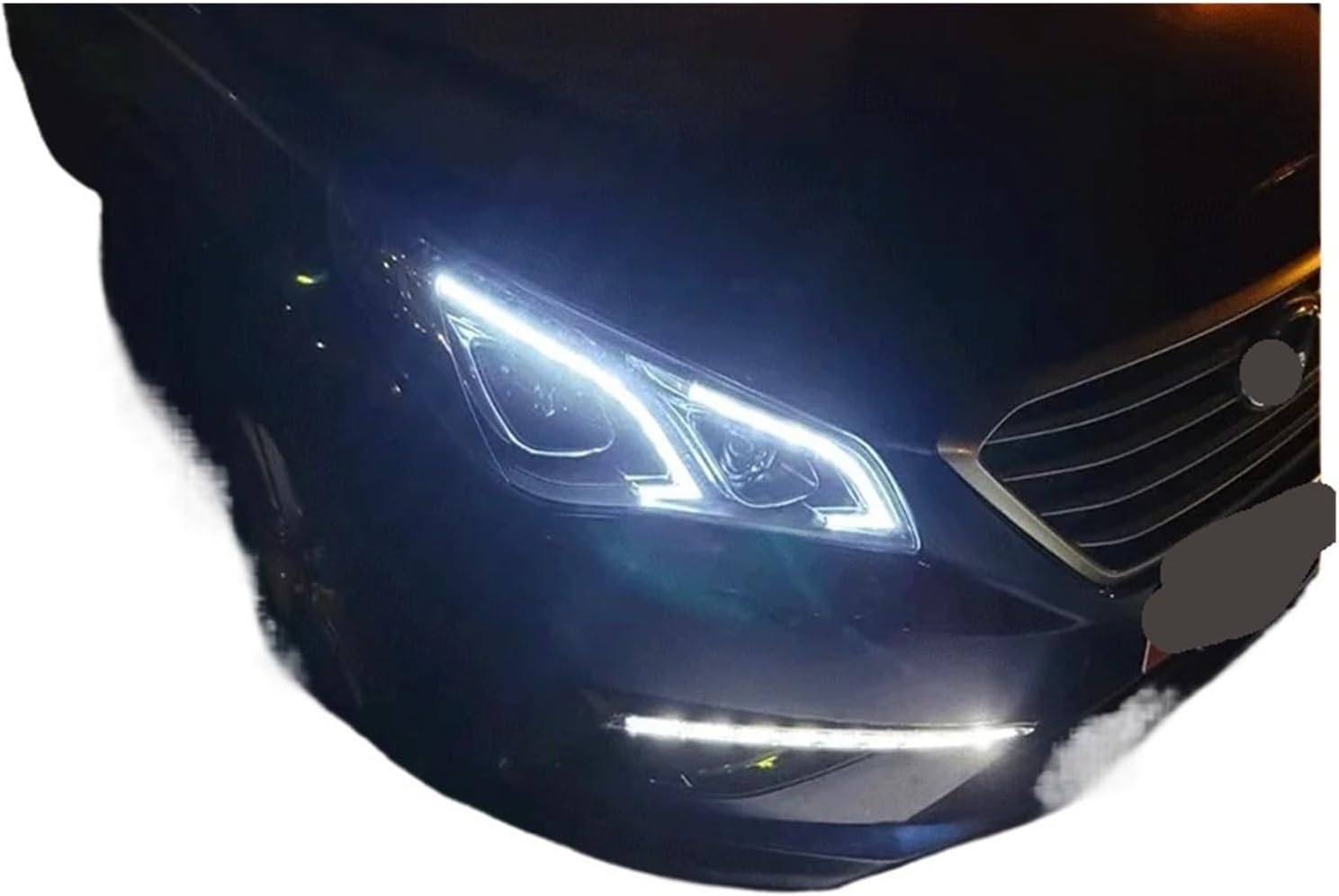 Headlights Compatible For Hyundai Sonata 9 2015 2016 2017 LED Headlight DRL Head Lamp Angel Eye Bi-Xenon Lens Front Light Accessories