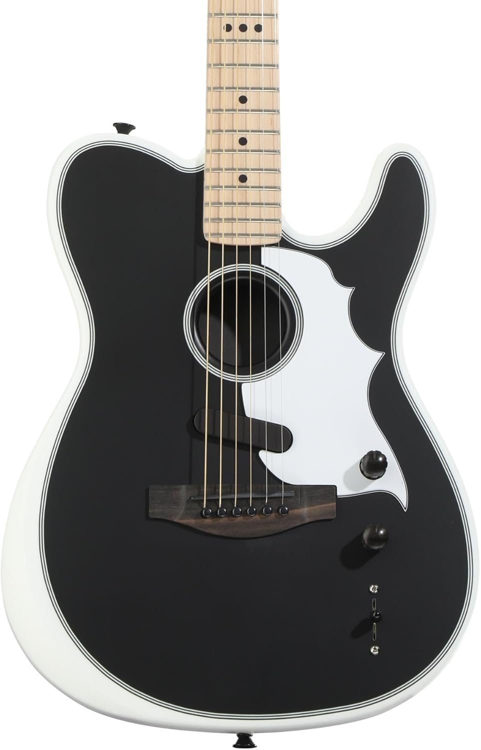 Fender Limited-edition Jack White Triplesonic Acoustasonic Telecaster - Blacktop Arctic White