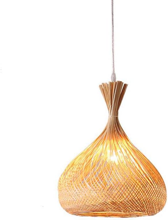 Bamboo-Woven Japanese Chandelier, Hand-Woven Willow Pendant Lamp, Ceiling Lighting Fixture, E27 Hanging Hanging Light, Living Room and Bedroom Decoration Lights