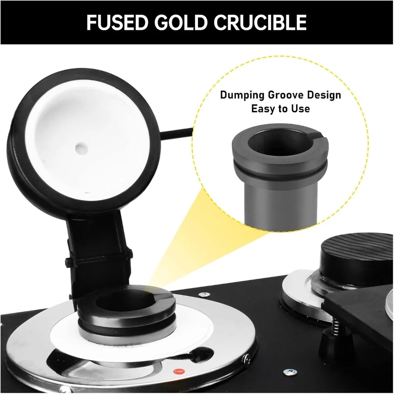 2L 3-in-1 Jewelry Casting Machine Vacuum Melting Furnace for Gold Silver Metal Smelting Refining 2kg Capacity