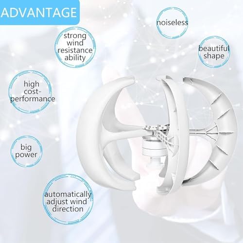 2000W Wind Turbine Generator Kit with Charge Controller - 12V Off-Grid Wind Power System for Marine, RV, Home & Hybrid Solar Energy Solutions - Efficient Renewable Energy Generator