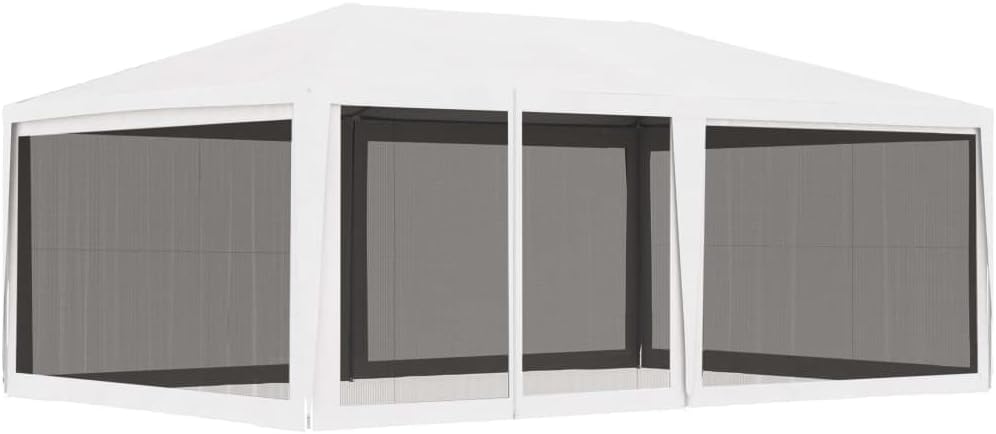 Party Tent with 4 Mesh Sidewalls 13.1'x19.7' White,Party Tent with Mesh Sidewalls Outdoor Protection and Spacious Comfort Outdoor Structures, Outdoor Canopies, Gazebos