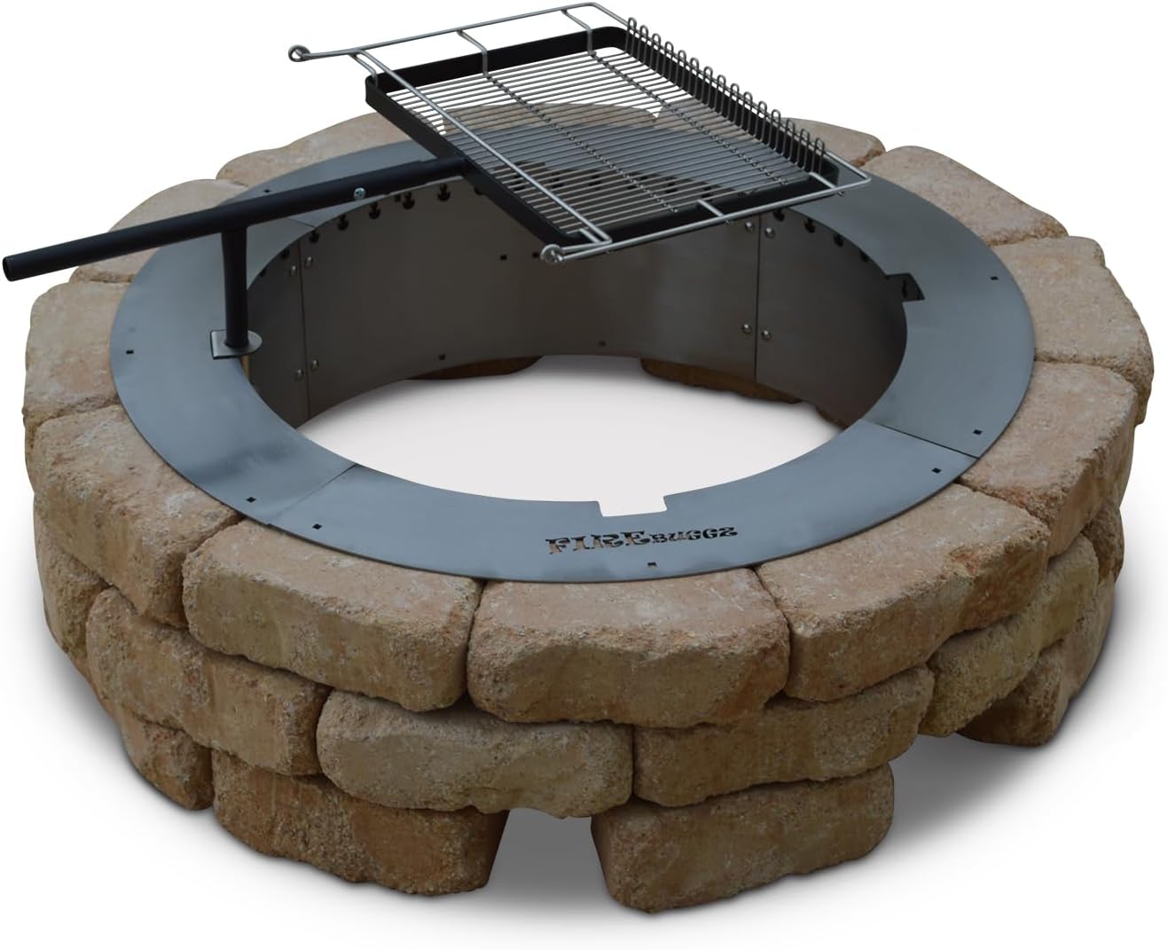 Firebugzz Smokeless Fire Pit Insert with Swivel Grill – 29