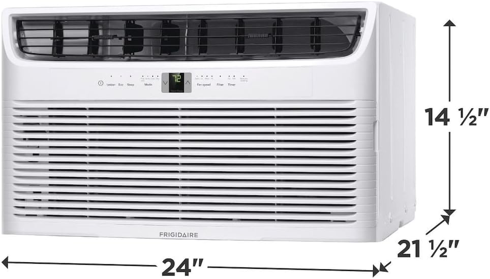 Frigidaire Through-the-Wall Room Air Conditioner, Remote Control, Washable Filter, Timer & Sleep Mode, 208/230V, White (10,000 BTU)