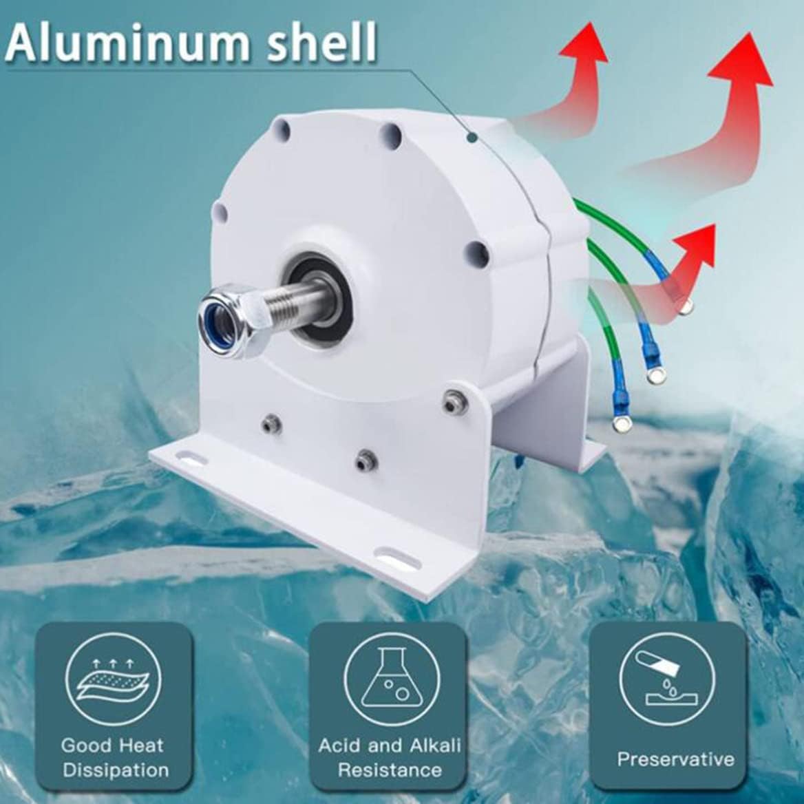 10000W Gearless Permanent Magnet Alternator - Low RPM AC Generator for Wind & Hydro Turbines, 5000W/6000W/8000W Options Available, 24V Base Usage, High Efficiency Power Solution