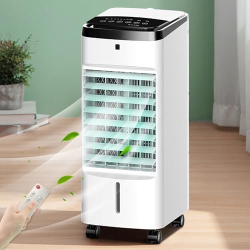 3-IN-1 Evaporative Air Cooler, Portable Air Conditioners w/Remote & 3 Speeds, Windowless Air Conditioner with Utral-Quiet, 2.6 Gal Tank & 2 Ice Packs, for Room Bedroom Office