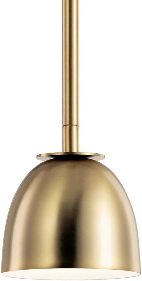 Kichler Baland 4 Inch 1 Light Mini Pendant in Brushed Natural Brass