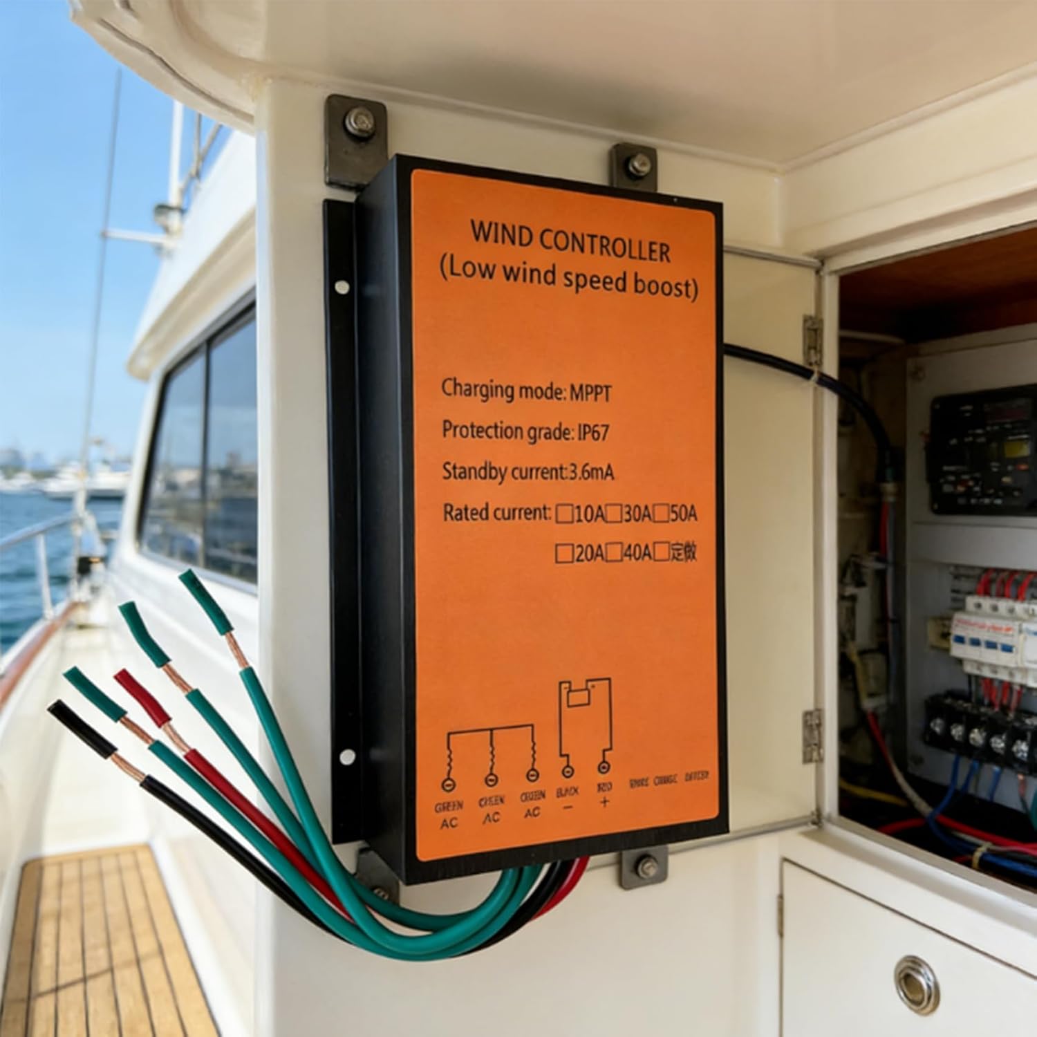 Wind Charge Controller 12V 24V 48V 220V 9000W MPPT Low Wind Speed Boost IP67 Waterproof, for Horizontal Vertical Wind Turbine Generator