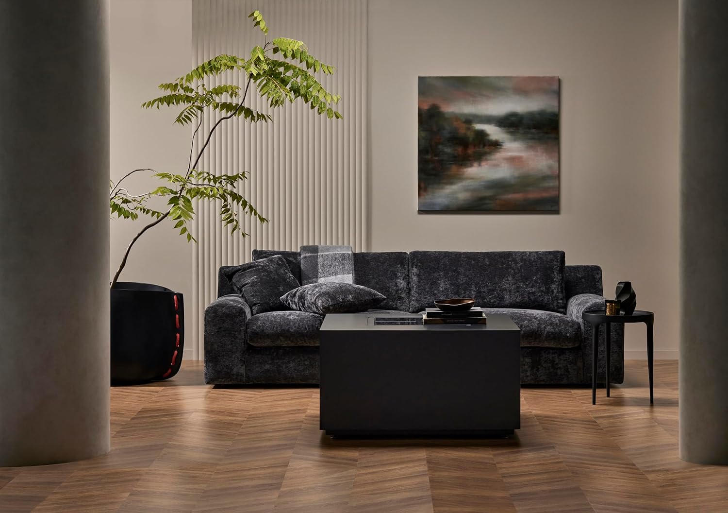 Chaser 38 Natural Fire Pit | Contemporary Fireplace | Gas Fire Pit | Indoor Portable Fire Pit Table | Smokeless | Weather Resistant | Outdoor Fire Pit | EcoSmart Fire