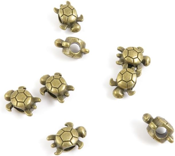 480 Pieces Jewelry Making Charms Findings Antique Bronze Brass Fashion Jewellery Wholesale Supplies Pendant Lots Bulk Supply O0CE7 Turtle Tortoise Loose Beads