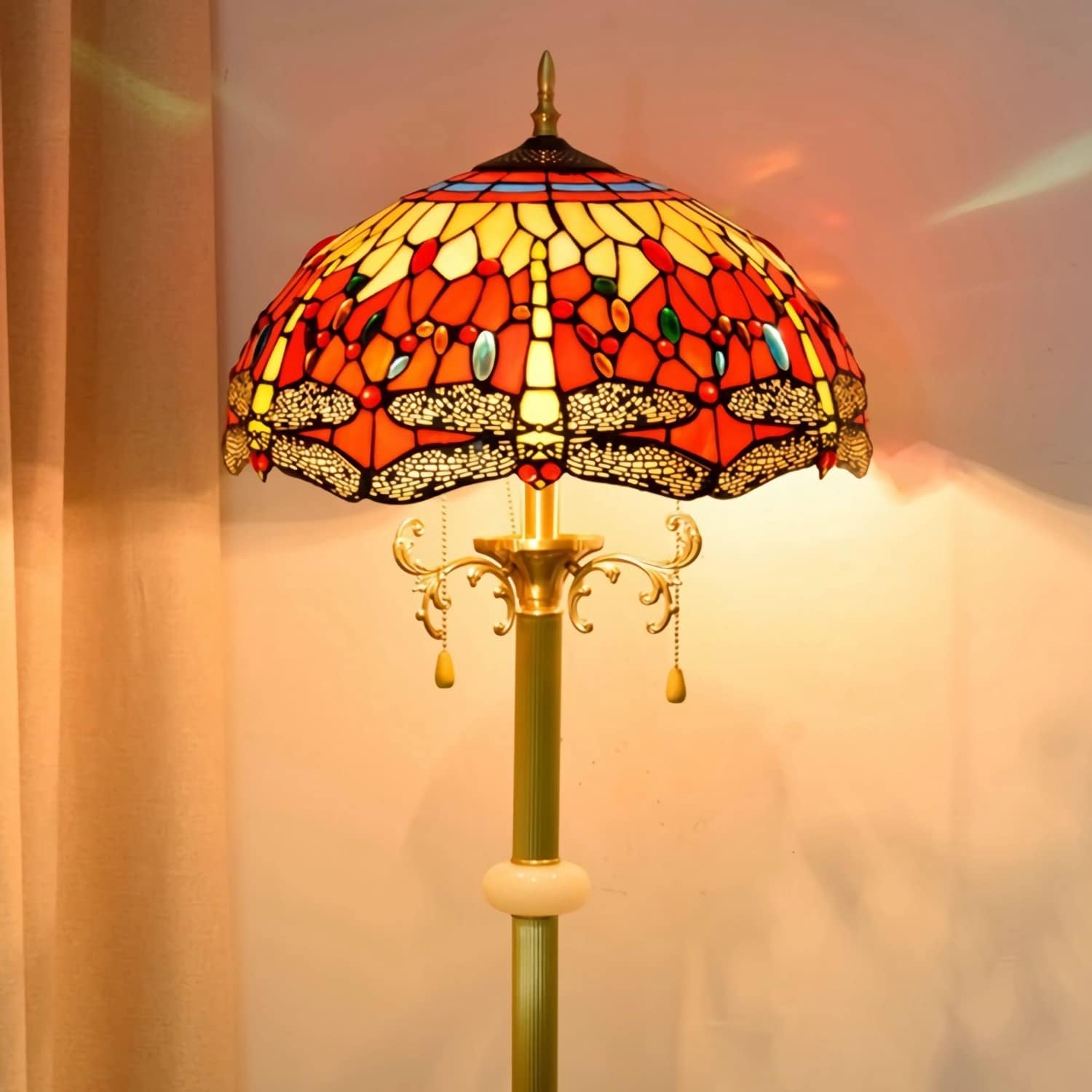 Tiffany-Style Floor Lamp, 16