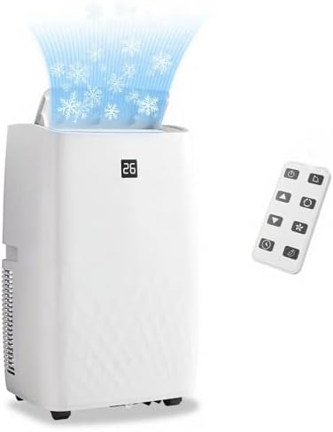 14000 BTU Portable Air Conditioners, Cools Up to 750 Sq.Ft, 3-In-1 Cool/Fan/Dry,Quiet Portable AC Unit With Remote Control,AC Unit For Large Living Room,Office