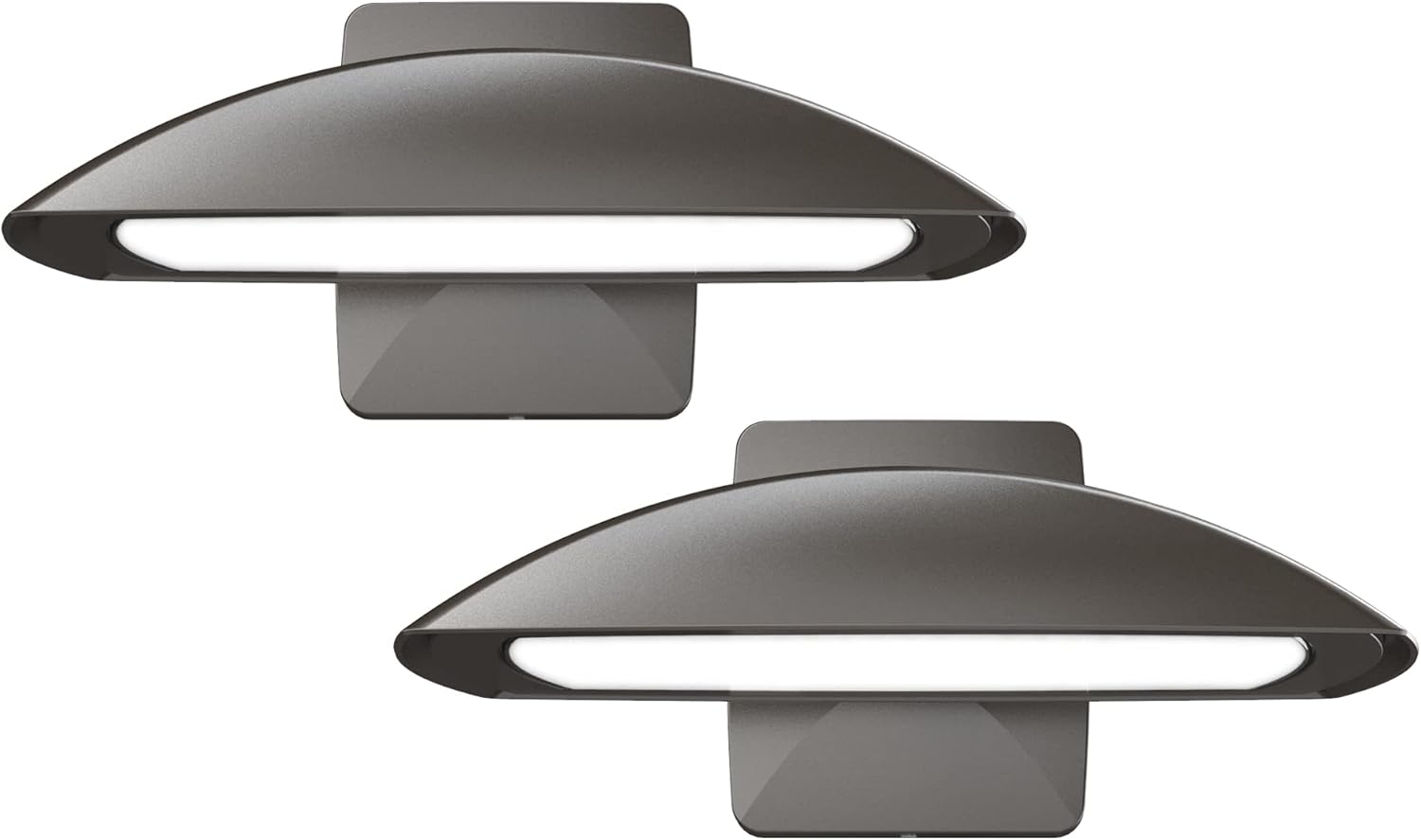 LED Outdoor Flood Light with Dusk to Dawn Photocell 75W Outdoor Security Light for Gardens Yards UL Listed 4000k Residential Full Cutoff Wall Pack 180° Adjustable Knuckle 8400LM Dark Bronze 2 Pack