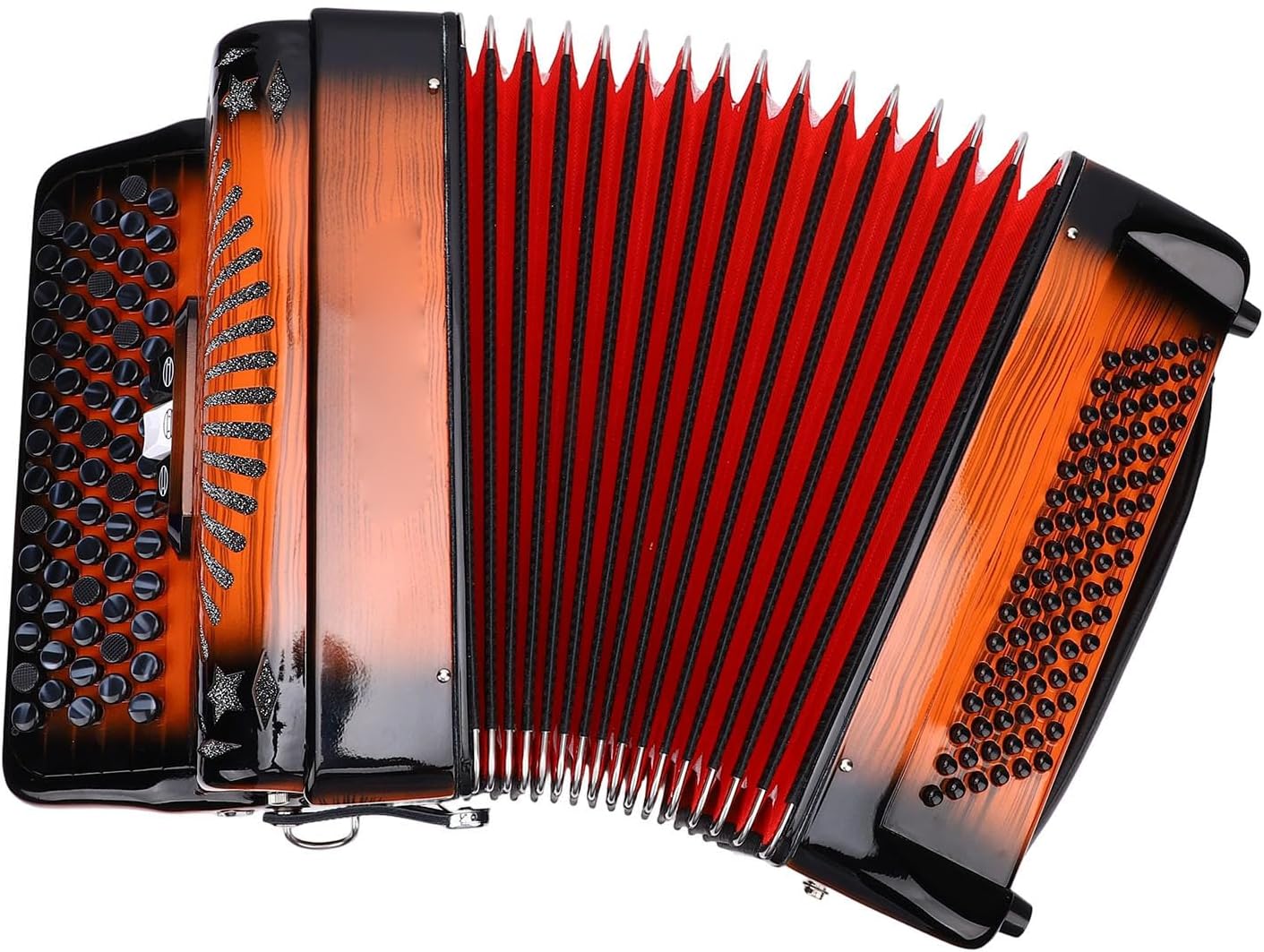 LiebeWH Accordion 69 Keys 96 Bass Buttons Chromatic Scale F B E Tuning for Beginner Professional Player Various Music Styles