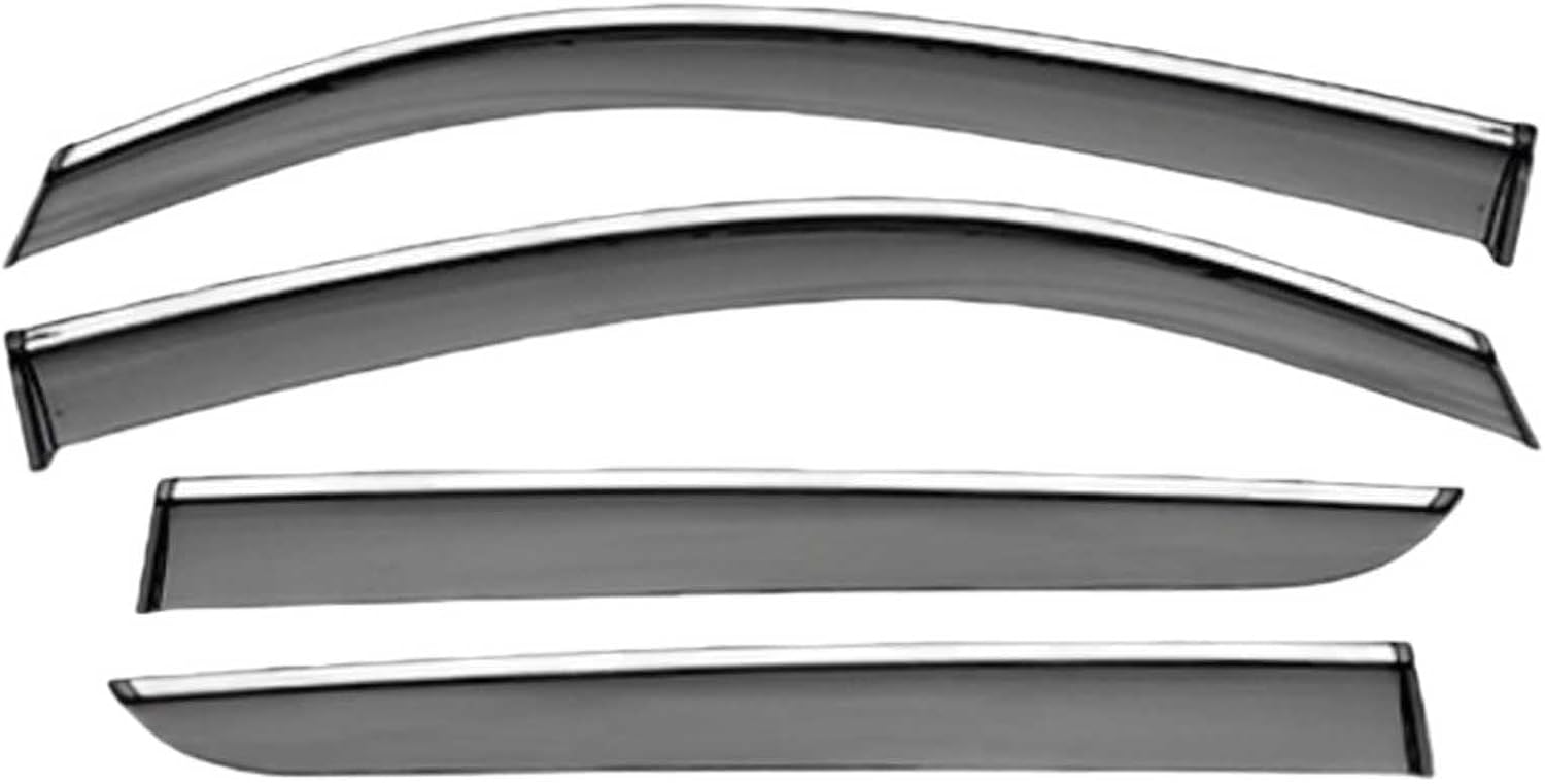 Window Deflectors for Toyota C-HR MK1-AX10-AX50 2016-2023, Sun Rain Guard Window Visors Vent Shades with Bright Stripes Car Accessories