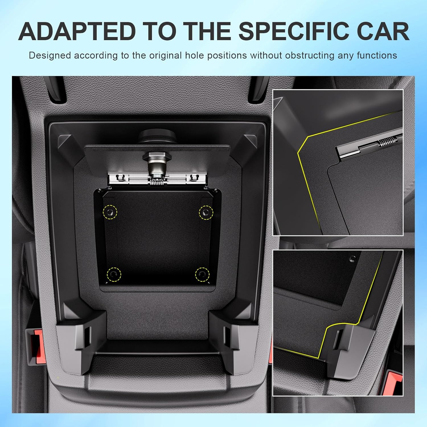 Center Console Safe Organizer Compatible with 2023-2026 Chevy Colorado GMC Canyon Lock Box Console Safe Vault Replacement for 2023-2026 Chevy Colorado Accessories