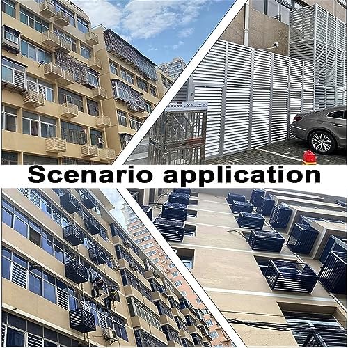 Air Conditioner Fence Screen Outdoor Flower Rack Aluminum Alloy Conditioning Cover For Outside Units Metal Plant Stand Privacy Screen 39.4*19.7*27.5/43.3*23.6*31.5in ( Color : Gray , Size : 110x60x80c