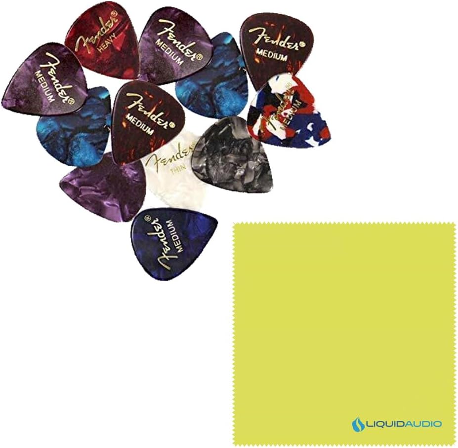 LR Baggs StagePro Anthem Acoustic Guitar Pickup and Microphone System Bundle w/ 12x Fender Picks and Liquid Audio Polishing Cloth