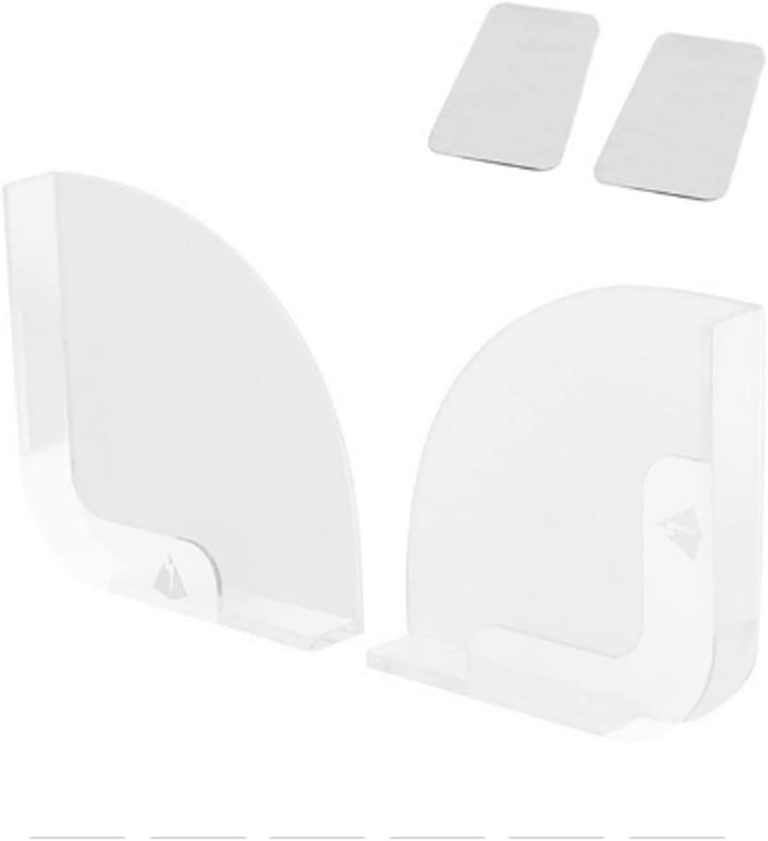 Home shelves Record Display Holder Flexible Shelf Wall Mount Adjustable Sturdy Acrylic Floating Brackets Anti-falling Design With Doub(White)