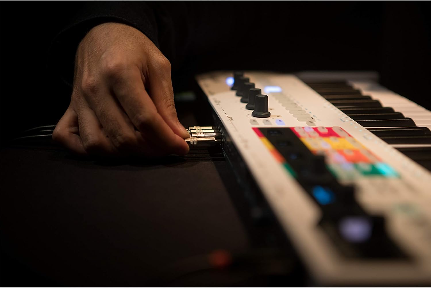 Arturia KeyStep Pro 37-Key USB/MIDI/CV Keyboard Controller and Sequencer, with Aftertouch, 4-Track Polyphonic Sequencer, and Metronome with Gravity Phone Holder and Pro Headphone Bundle