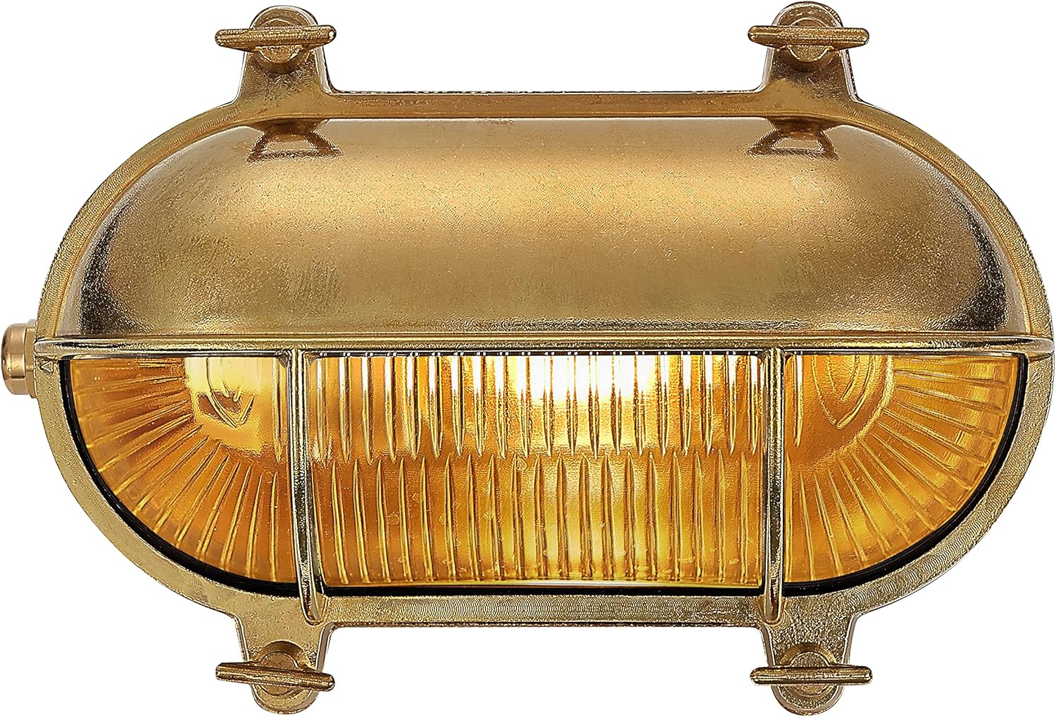 BLINKO Nautical Brass Bulkhead Wall Light,Vintage Retro Wall Sconce,Industrial Lighting Fixtures,Mid Century Modern Decorative Light,IP 65 Precision Waterproof,Outdoor Indoor Deco,Lampshade Only