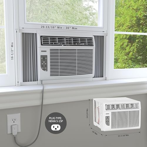 DRWHC081XNA1 8,000 BTU 115V Window Air Conditioner with 3500 BTU Supplemental Heating and Remote Control - White