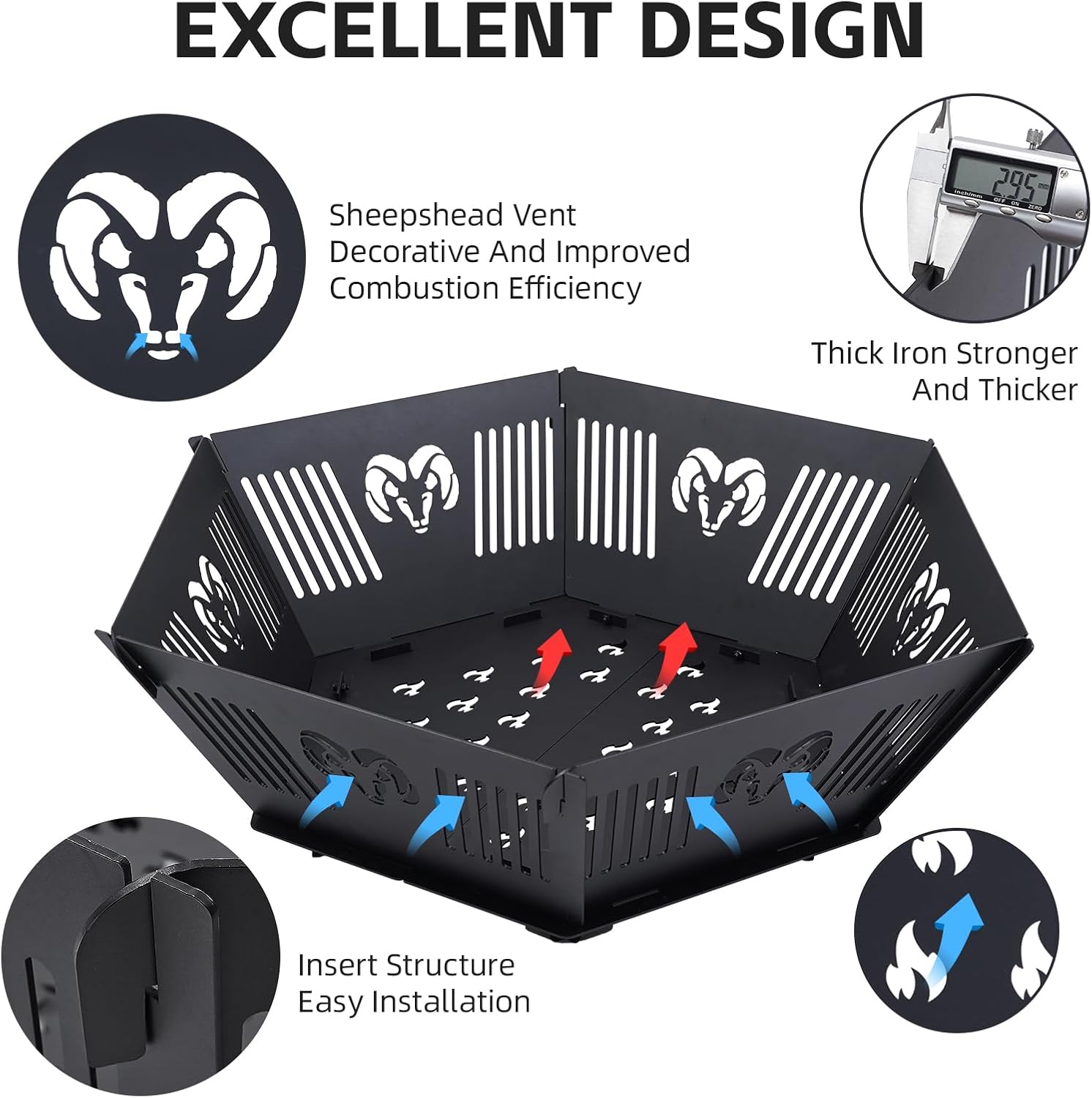 Portable Plug Fire Pit, 38.6