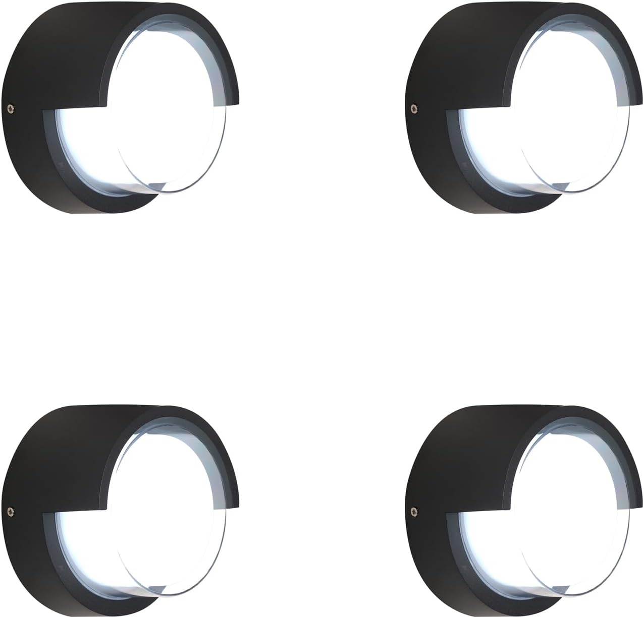 Patio Wall Light 4 Pack 12W Outside Wall sconces 6500K Cold Lights Outdoor Wall Light Modern Wall Porch Light Outdoor Light Fixture