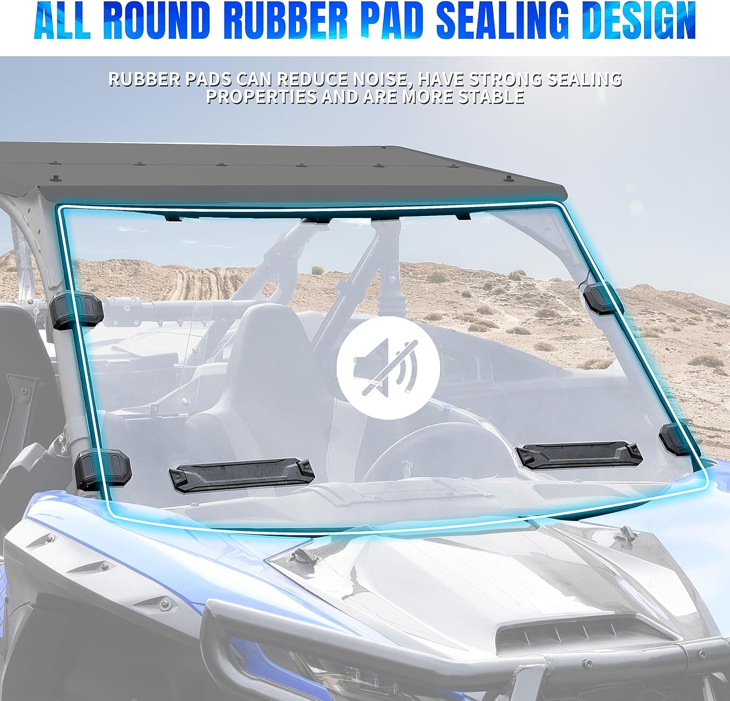 Vented Front Full Windshield for Teryx KRX 1000 20-25, Heavy-Duty Scratch Resistant Hard Coated Poly Front Full Windshield Windscreen for Kawasaki Teryx KRX 1000 2020-2025 Accessories