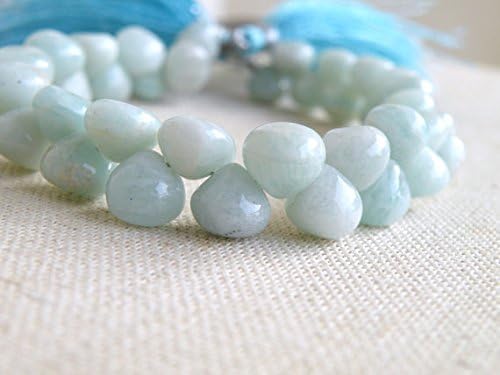 amazonite gemstone smooth onion briolette 7.5 to 8mm 21 beads