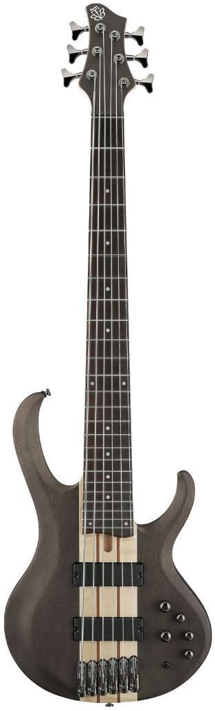 Ibanez BTB606 Standard 6-String Bass Guitar, Rosewood Fingerboard, Transparent Gray