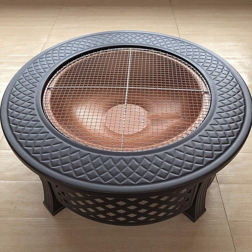Outdoor Brazier Garden Fire Pits 36 Inch Metal Brazier Large Bonfire Wood Burning Patio Backyard Firepit Outdoor Fire Pits with Fireplace Cover for Camping Bonfire