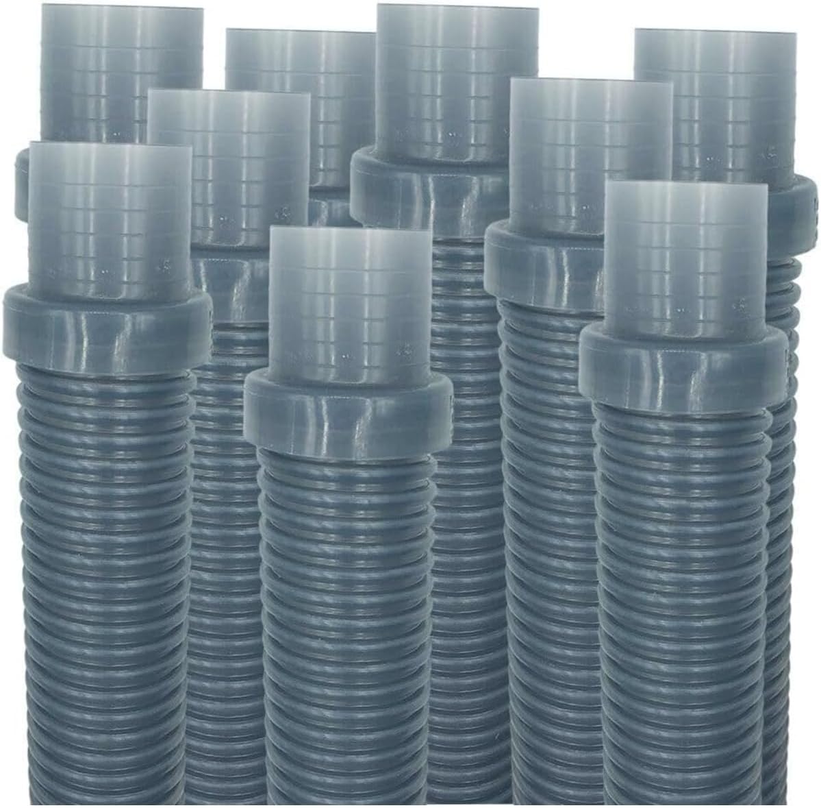 Replacement for Puri Tech Pool Vac Ultra AquaBug Hose Translucent Blue 1.5 inch x 4 feet 9 pack