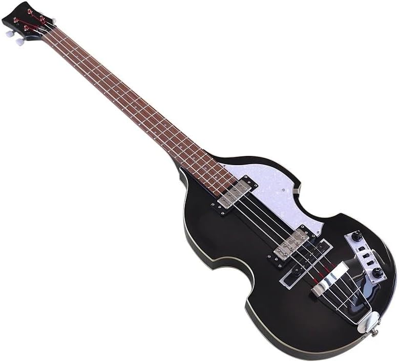 4-String Violin Bass Guitar, 41-Inch Full Size, Right-Handed, High Gloss Black Finish(M2)