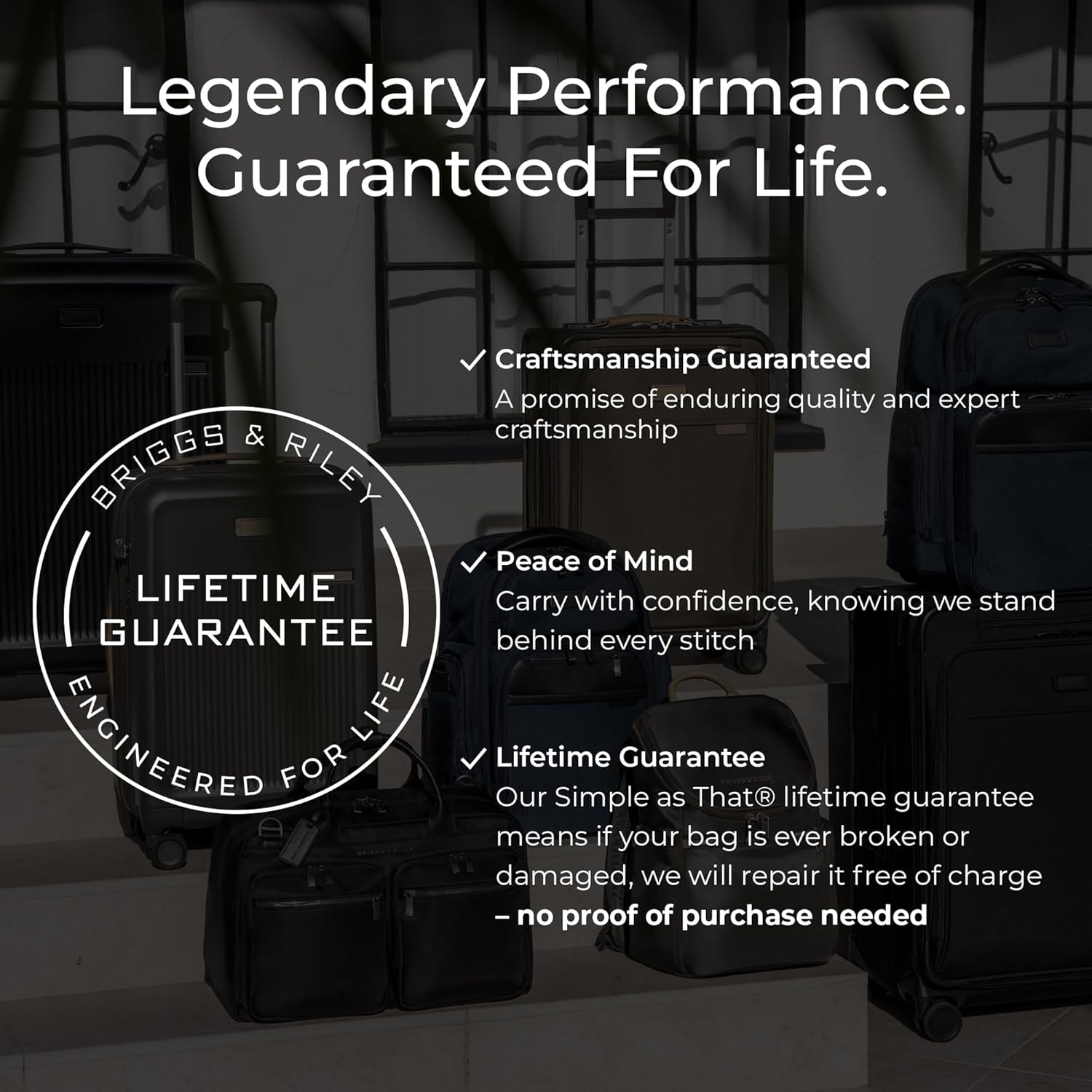 Briggs & Riley Tech Pouch Kit - Electronics Organizer Travel Case, Cable Storage Bag for Cords, Hard Drives, & Tech Accessories, Leather Touchpoints, Durable Fabric - @work Collection, Black