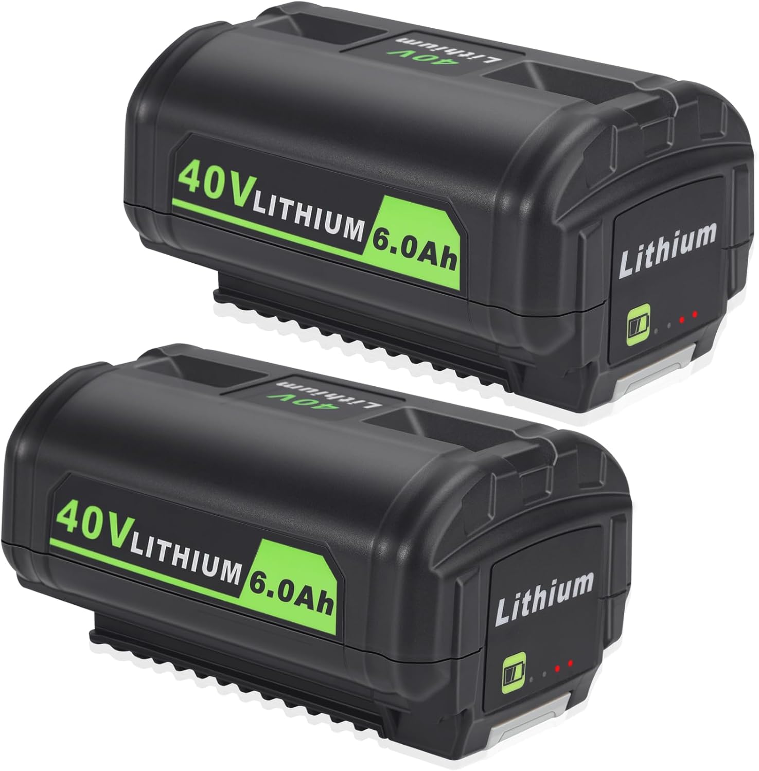2 Pack OP4060 40 Volt 6.0Ah Battery Replacement for Ryobi 40V Battery, Compatible for Ryobi 40V Lithium Battery OP4040 OP40401 OP4026 OP40261 OP4030 OP4050 Cordless Power Tools