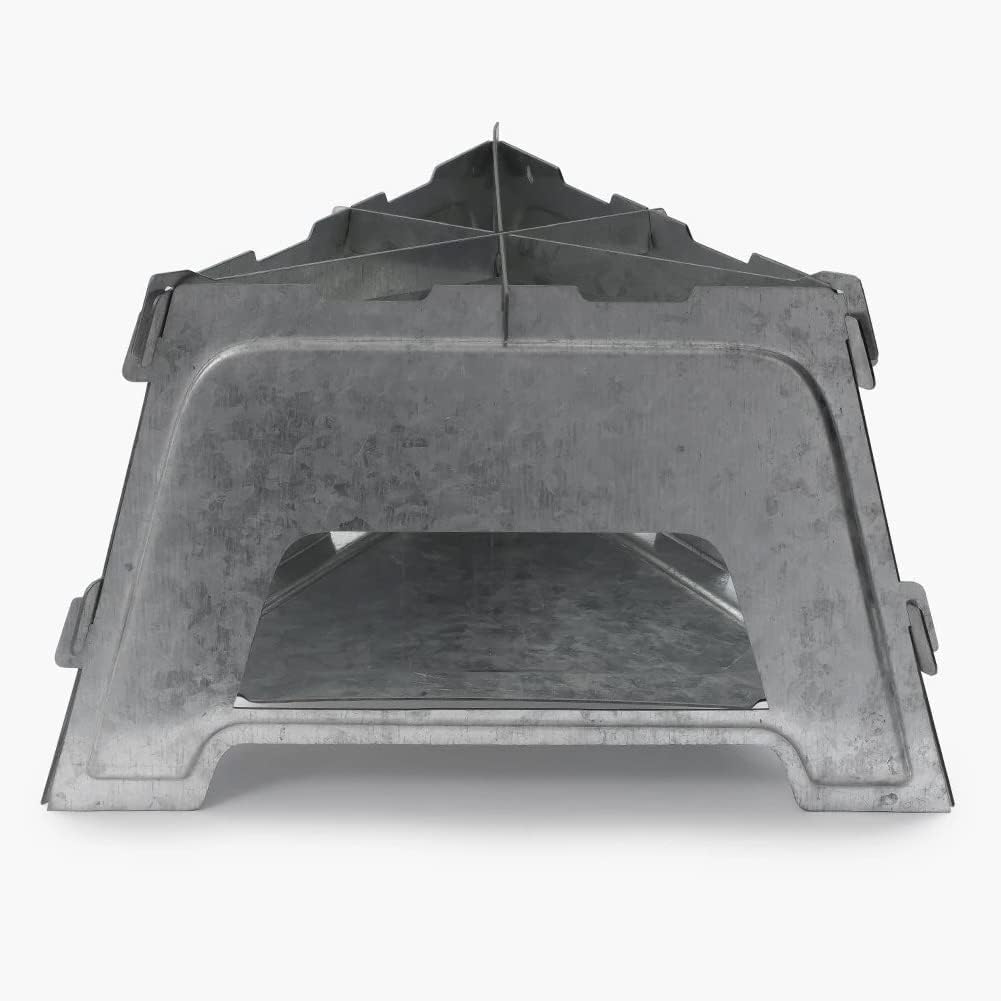 NOBOX Stainless Steel Lightweight Collapsible Portable Fire Pit Camp Backpacking Stove - Nylon Storage Bag