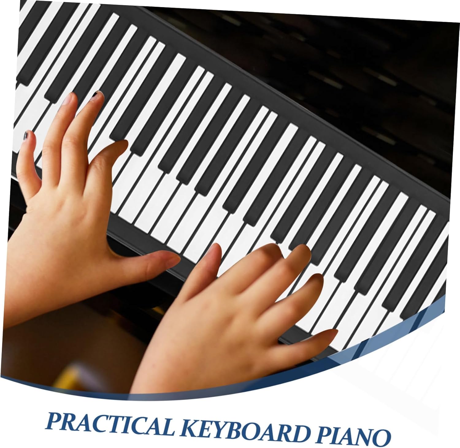 YARNOW Keys Foldable Piano Keyboard Portable Silicone Music Instrument for USB Connection Built Speaker Headphone Jack for Beginners Educational Use