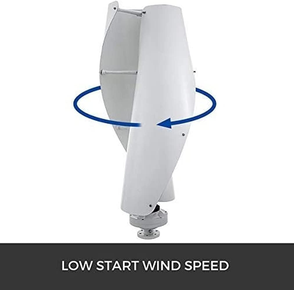 Spiral Wind Power Turbine Generator, 8000W Wind Turbine 12V/24V Spiral Vertical-Shaft Wind Turbine Generator Windmill for Home Outdoor Garden Boat Hybrids Streetlight