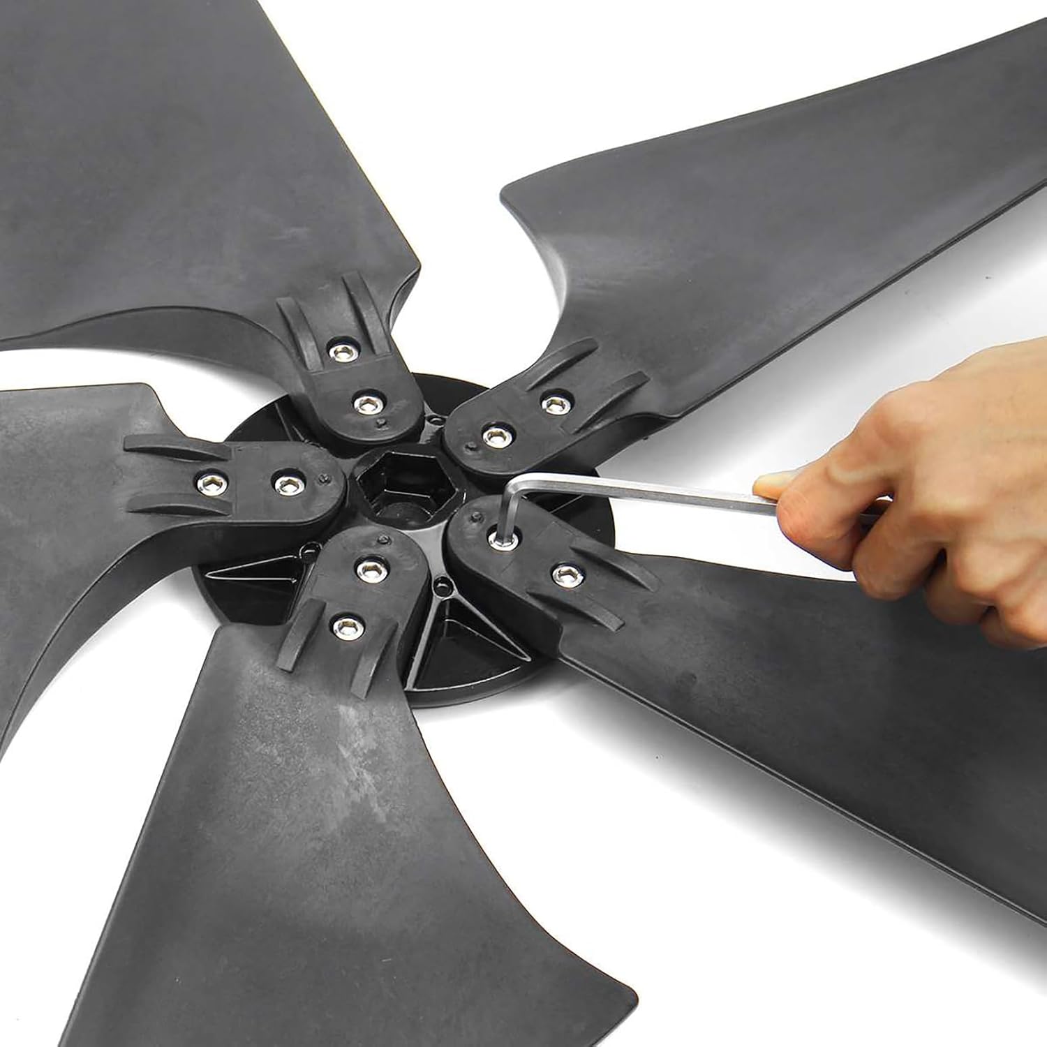 Wind Turbine Generator 1000W Horizontal Home Wind Generator Kit 12V / 24V / 48V with Controller and 5 Black Blades, Auto Adjust Windward Direction, for Home Outdoors Boat Camping,1000w,48V