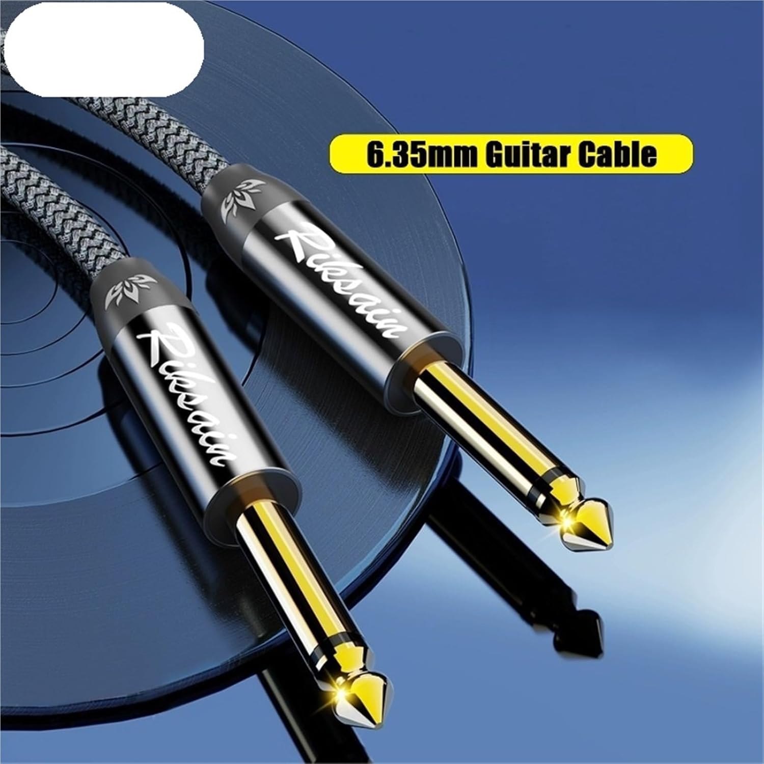 1/4 Inch Cord 6.35mm Mono Jack TS Speaker Cable 6.35 TS Guitar Instrument Cable for Guitar Electronic Drum Amplifier Audio Mixer(0.6m)