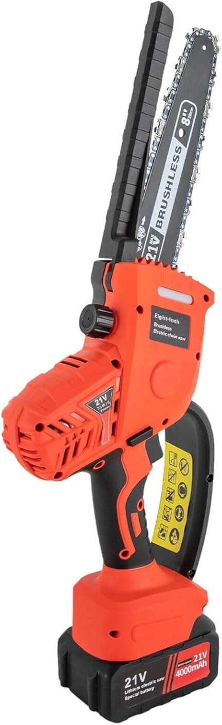 CHRISK Chainsaw Cordless, Mini Electric 8 Inch Small Power Chain Saws Handheld Portable Rechargeable Operated Tree Trimming Branch Wood Cutting