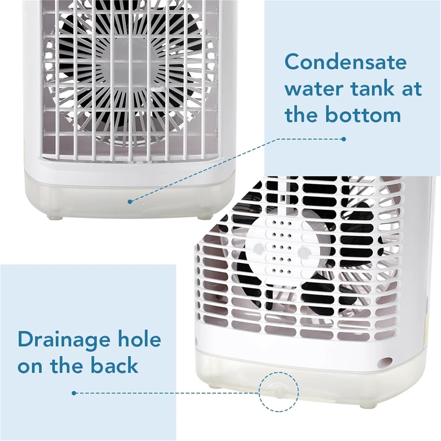 Portable. Portable Air Conditioner with Colorful Atmosphere Light Water Cooling Fan .Tabletop