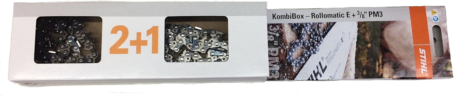 Stihl 2+1 saw chains/guide rail set 3/8 inch x 1.3 mm x 50 TG HM 35 cm