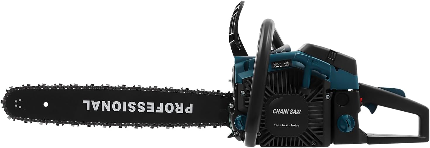 2-Stroke Gas-powered Chainsaw,58cc 3.1 HP Gas Power Chain Saw with Chain Bar Cover and 18.6Oz Fuel Tank,Handheld Gasoline Chainsaws for Cutting Wood, Pruning Branches, Gardening