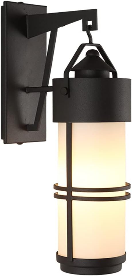 Modern Simple Outdoor Wall Lights,IP65 Exterior Light Fixtures Wall Mount, Porch Wall Lamp, Matte Black Wall Lantern,Glass Waterproof Wall Sconce, Outside Lighting for Garage