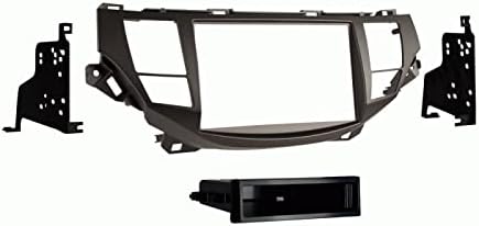 Single and Double DIN Car Stereo Radio Install Kit (Taupe) Package Compatible with Crosstour 2012 with Factory Amplifier and Factory Navigation