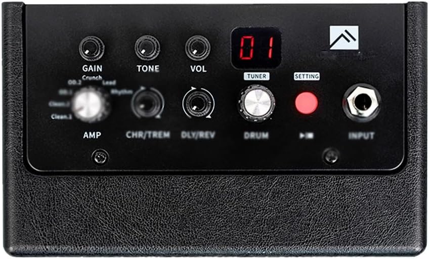 Electric Guitar Amplifier Amp Combo Amplifier Speaker Mini Portable with Drum Machine