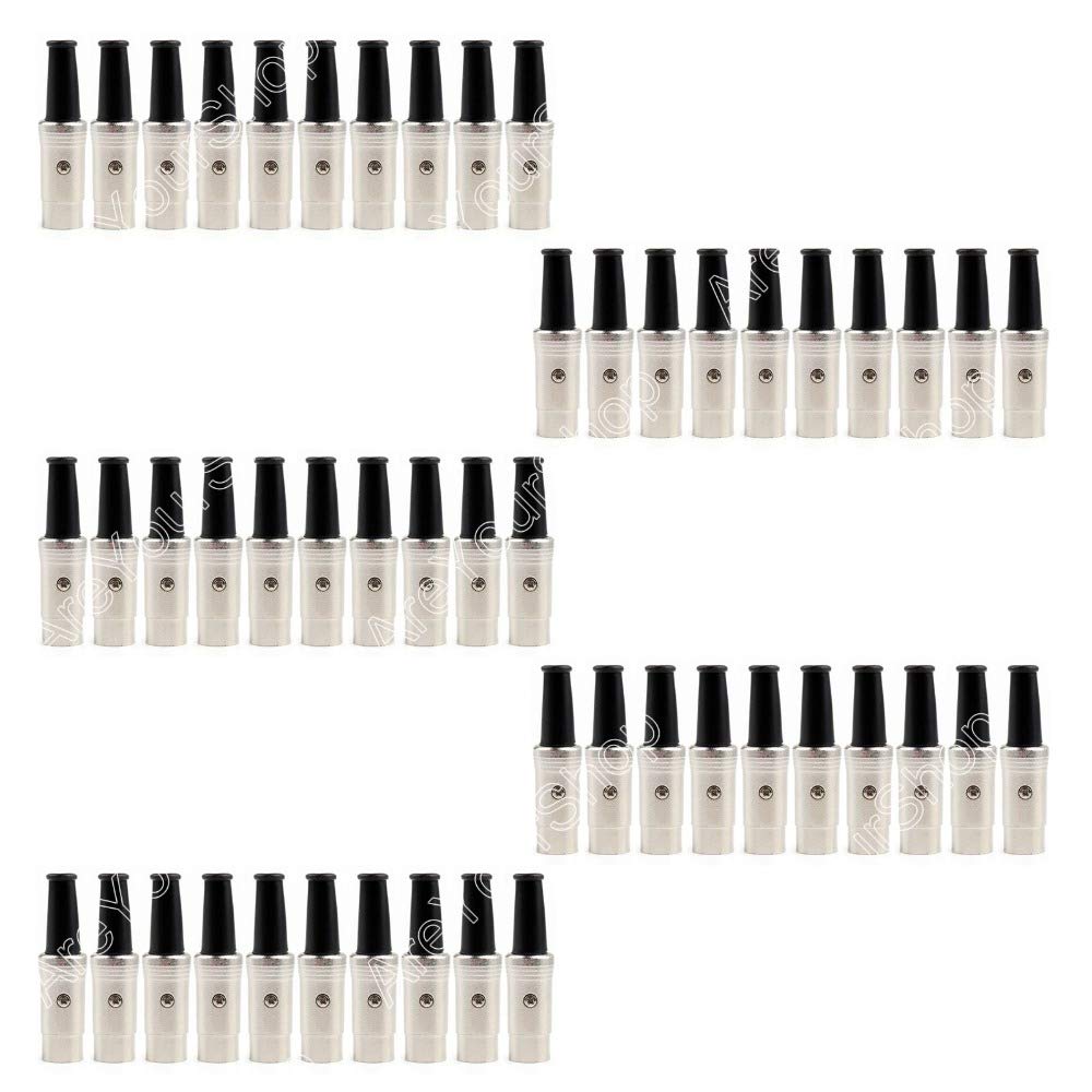 Sale 50 Pcs 5 PIN DIN Connector Midi Cable Lead Audio Plug Male Inline Metal Connector minijack Plug Wire Connector