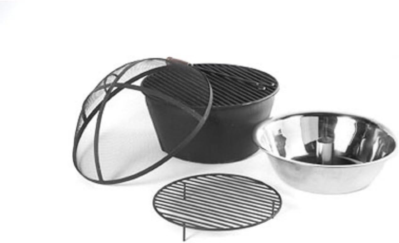 Nassau Outdoor Patio Ice Tea BBQ Fire Pit Round Coffee Table 52